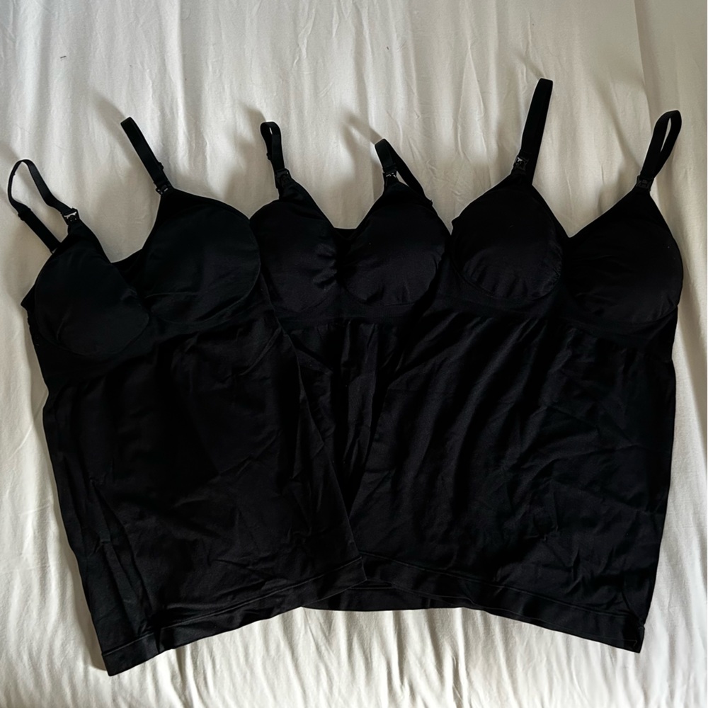 Set of 3 Nursing Tanks, Medium